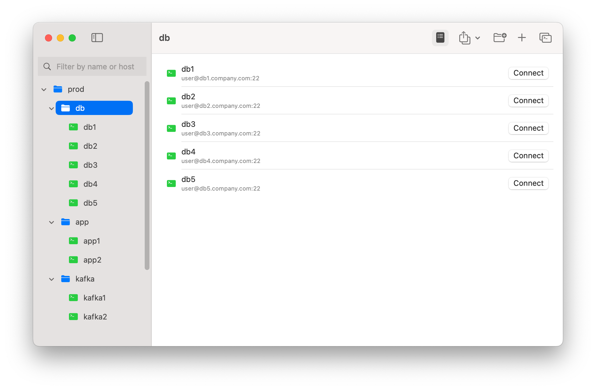 SSH Term Launcher Main Interface